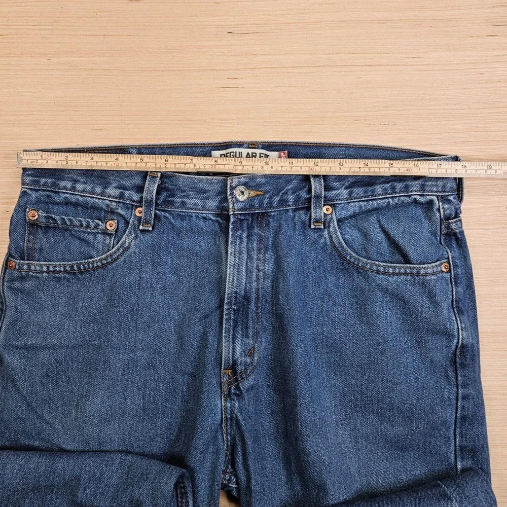 Y2K‎ Levi's 505 Regular Fit Jeans Mens 36x30 Blue Straight Leg Denim Pants 07